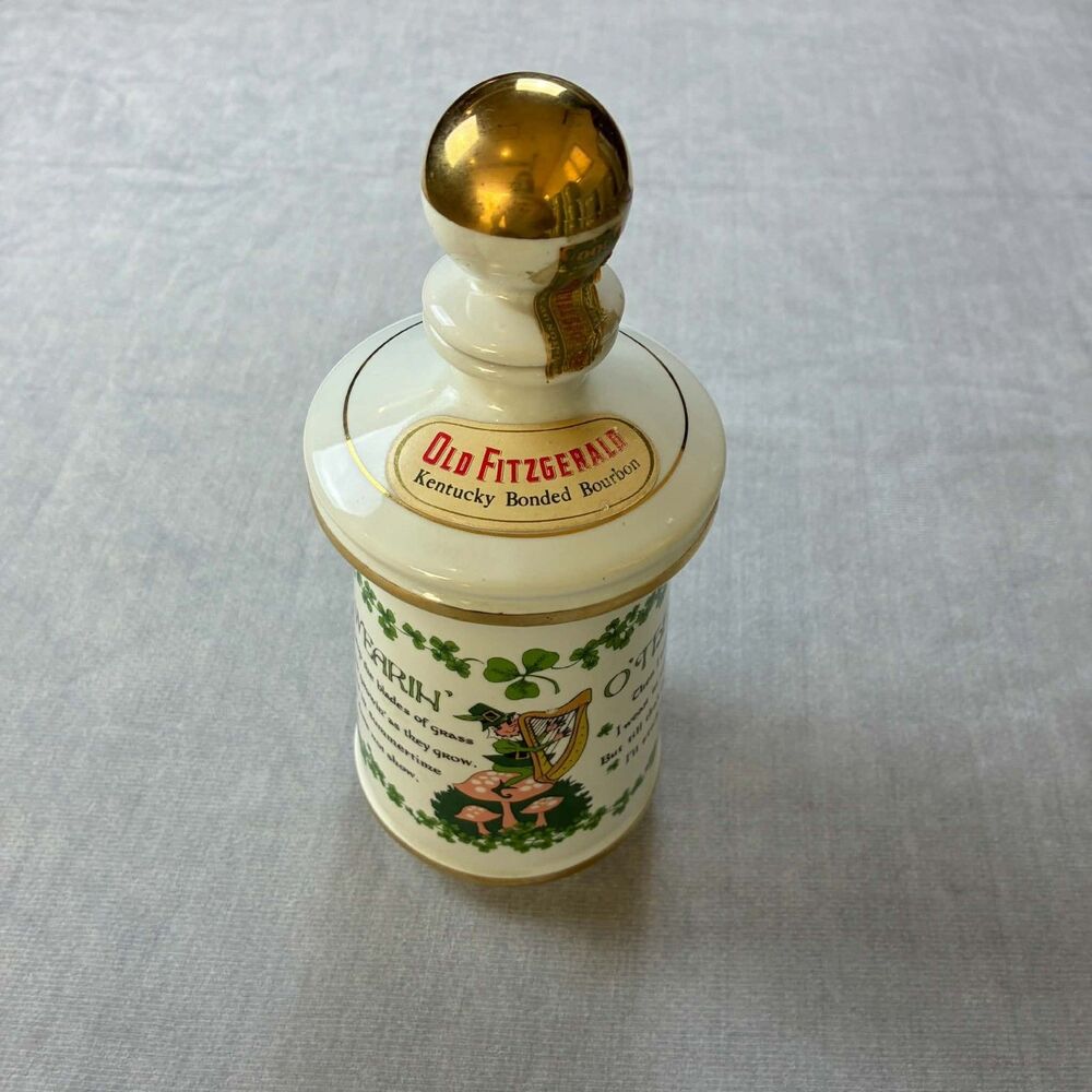 1968 Old Fitzgerald Leprechaun Bourbon Decanter Stitzel Weller Porcelain Empty